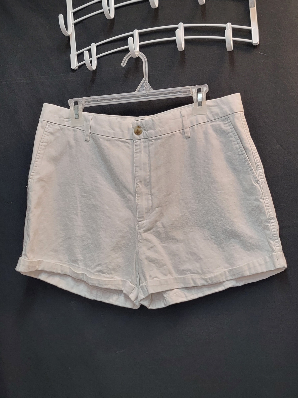 Dockers White Cotton-Blend Bermuda Shorts